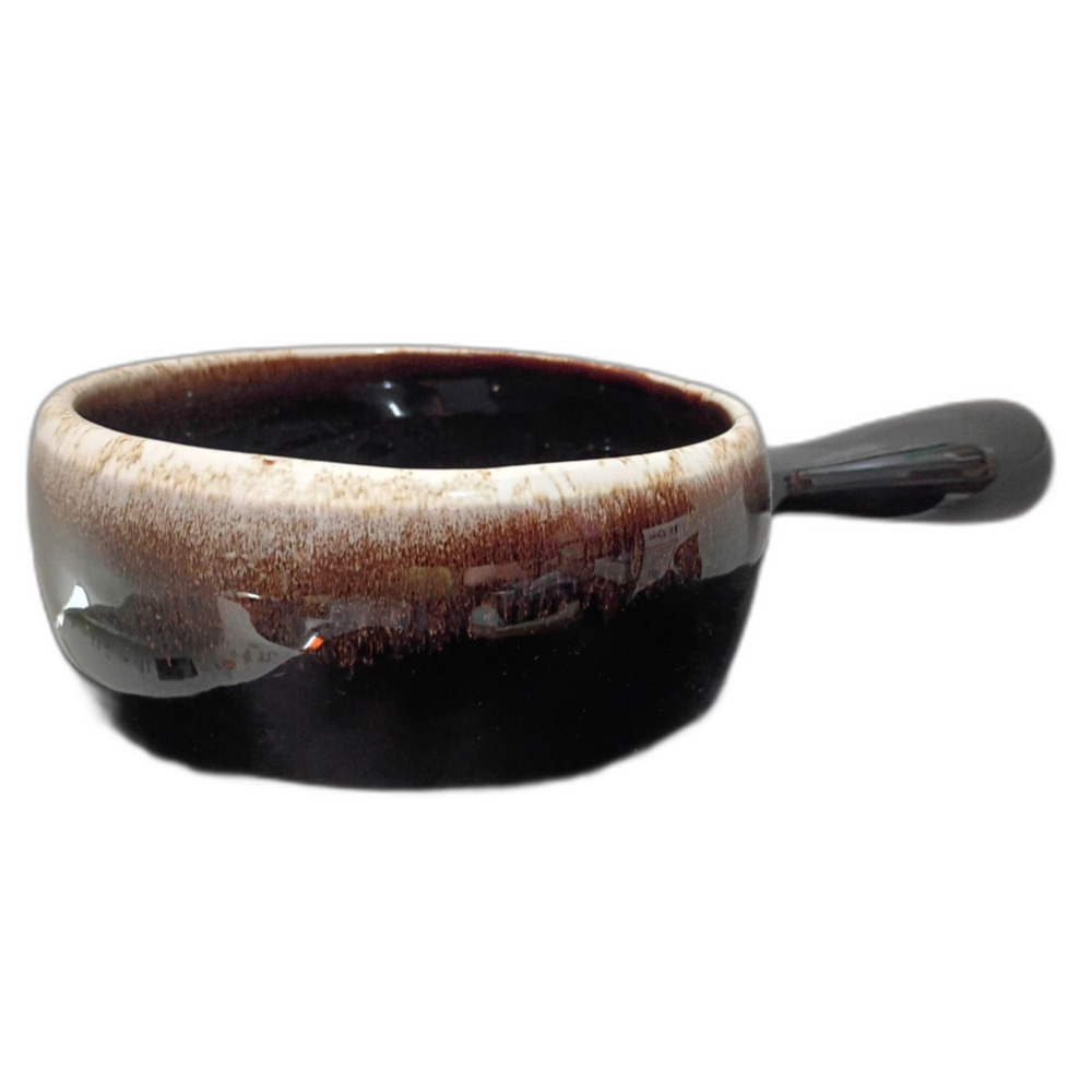 Pfaltzgraff USA 1 Qt Brown Drip Casserole 310 Bean Pot with Handle